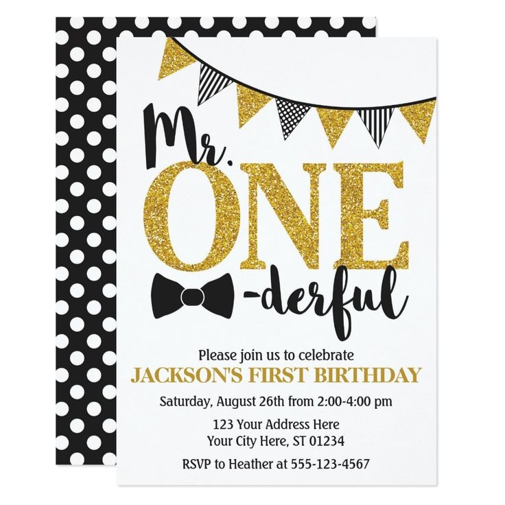 Mr Onederful Invitation Template Free