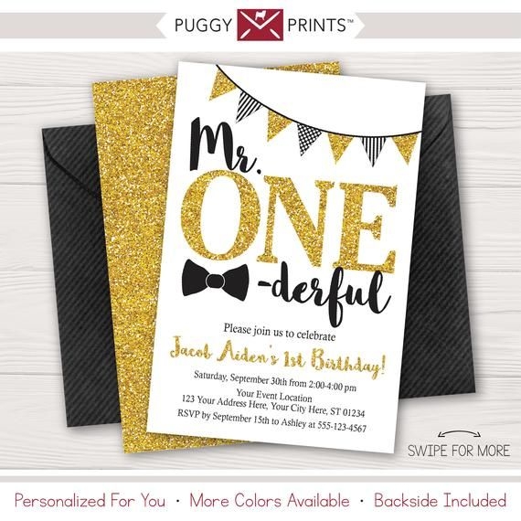 Mr Onederful Invitation Template Free