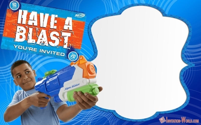 Nerf Gun Party Invitations Template Free Invitation World