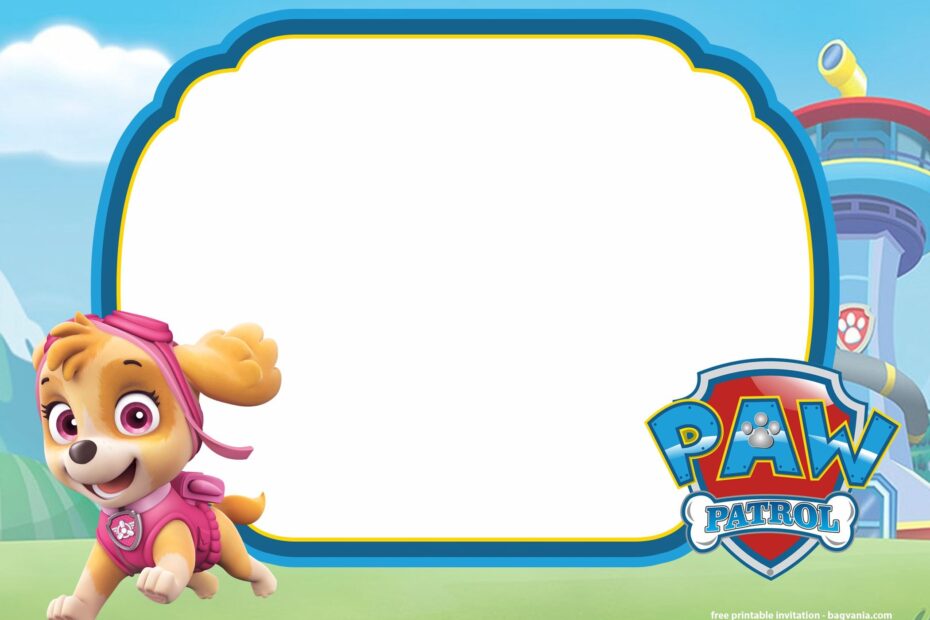 Paw Patrol Printable Invitations Template Printable Templates