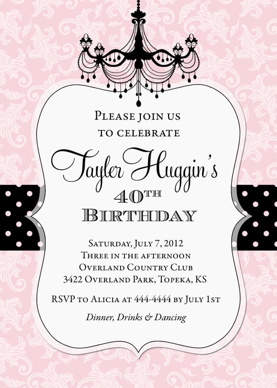 Personalized Birthday Invitations For Adults Drevio Free And 
