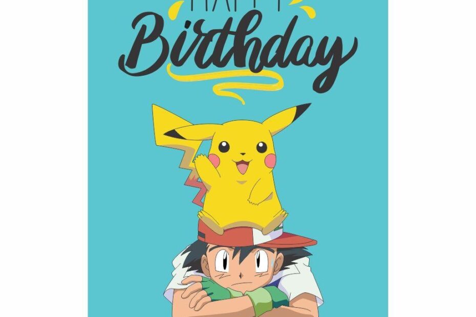 Pokemon Birthday Cards Printable Gridgit