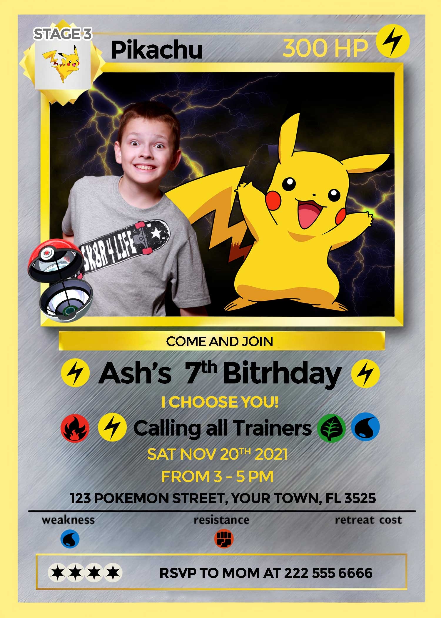 Pokemon Birthday Invite Free Printable Free Printable 2024