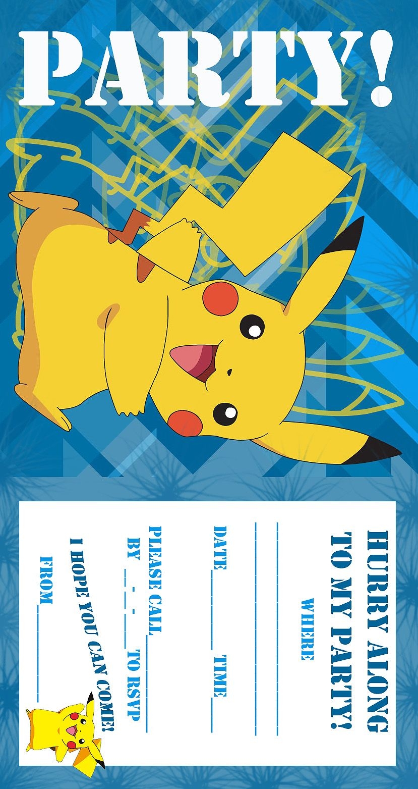 Pokemon Printable Birthday Invitations Dev onallcylinders