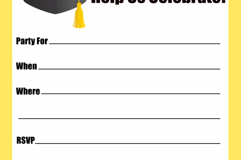 Print Free Graduation Invitation