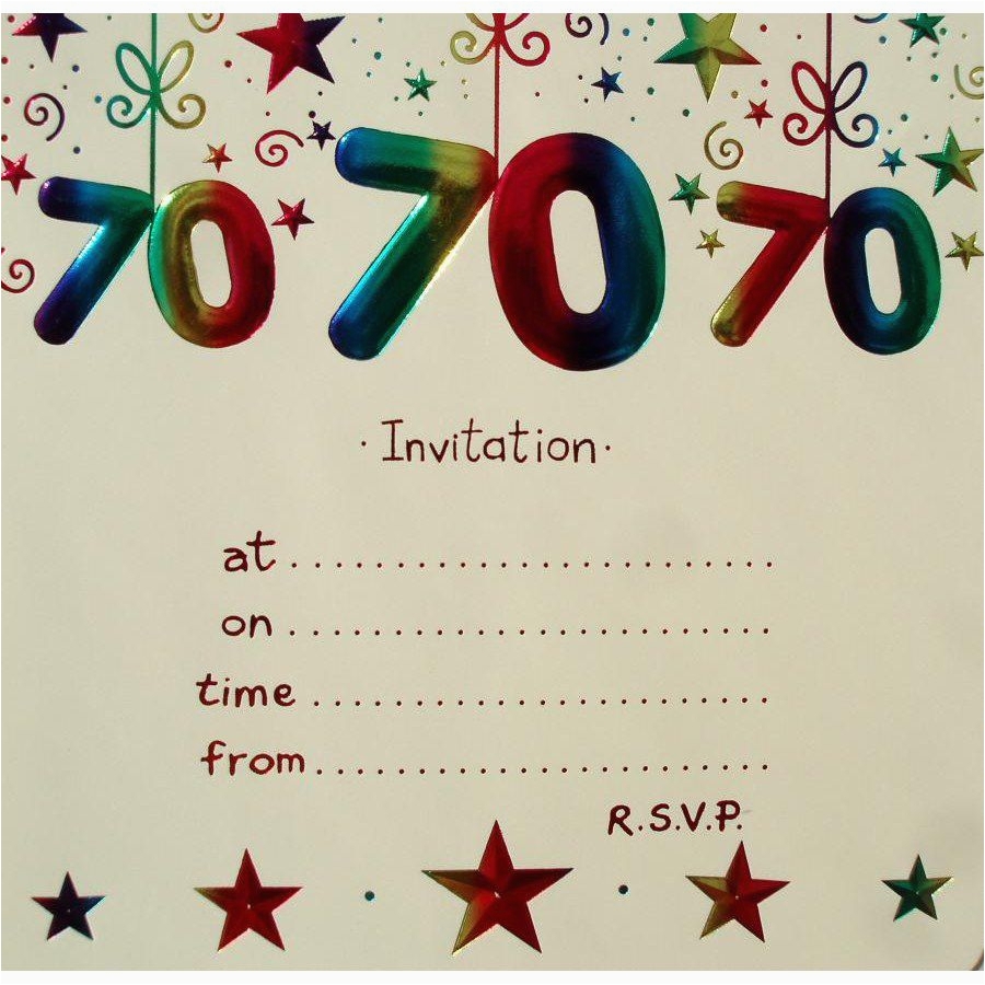 Printable 70Th Birthday Invitations