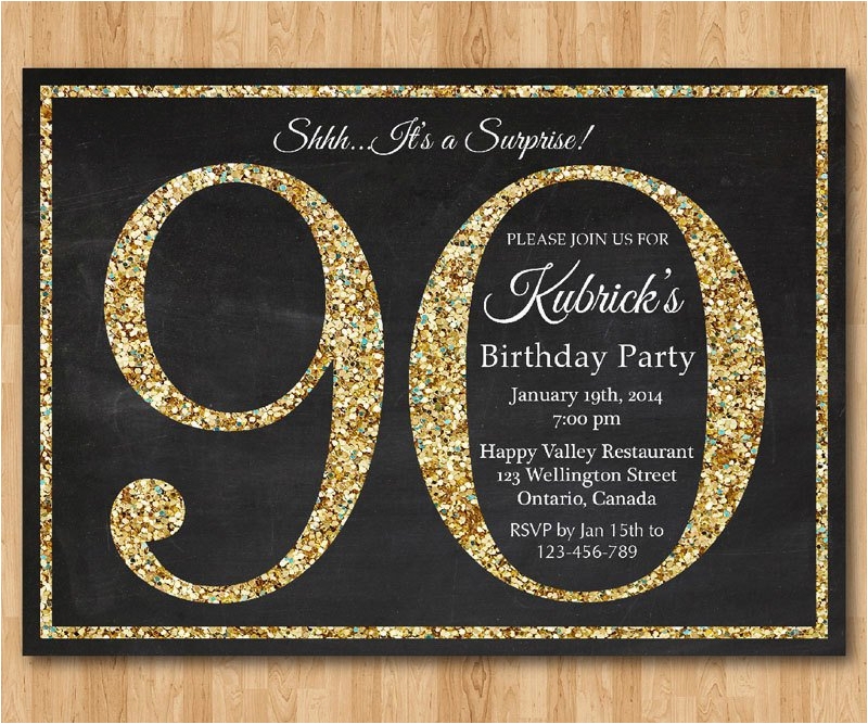 Printable 90Th Birthday Invitations