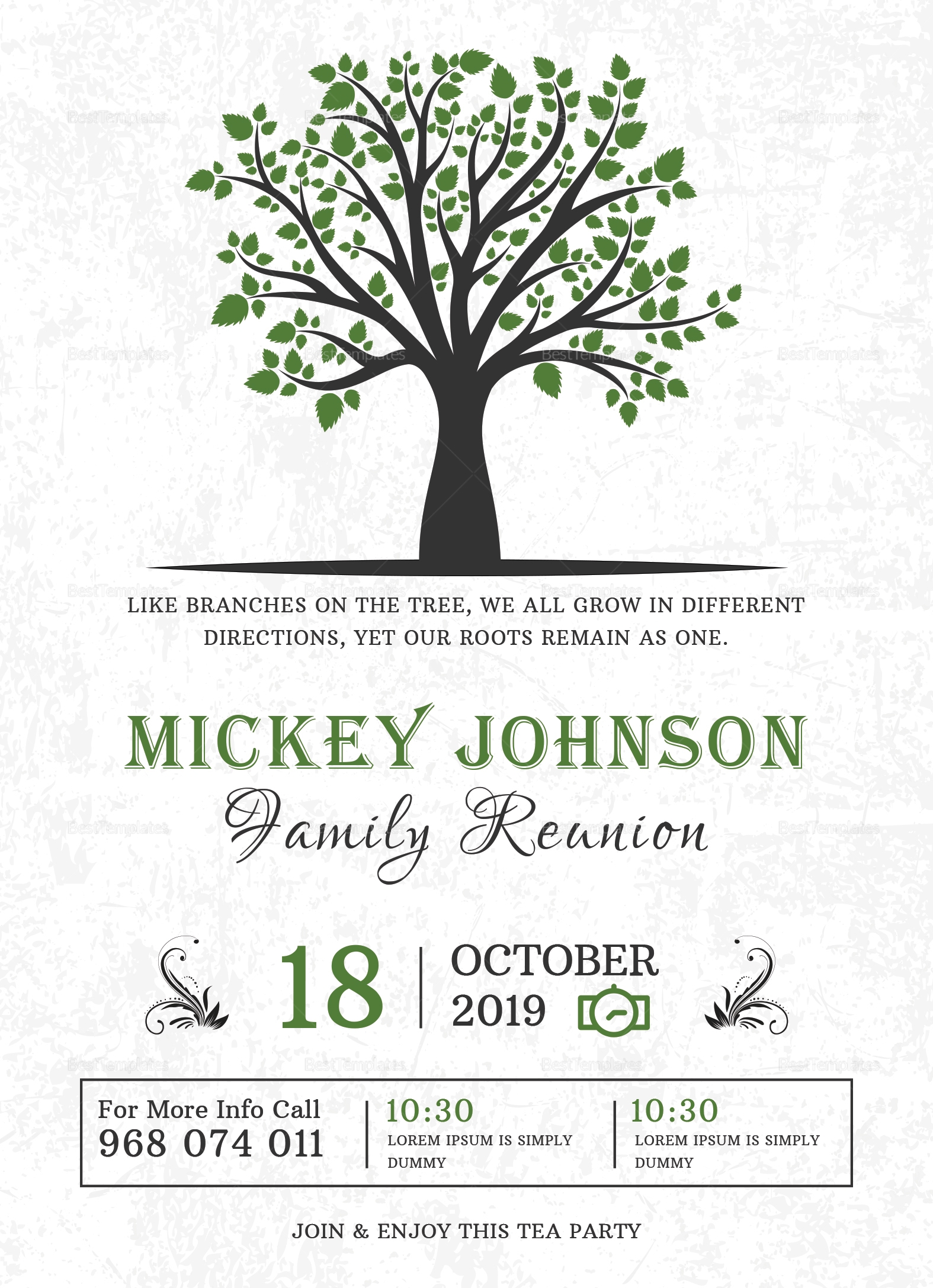 Printable Family Reunion Invitations