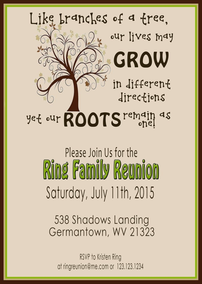 Printable Family Reunion Invitations