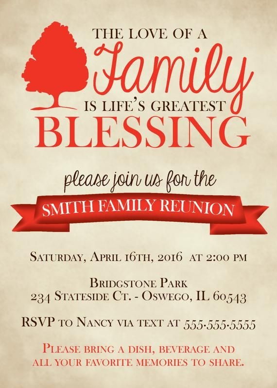 Printable Family Reunion Invitations Printable Templates