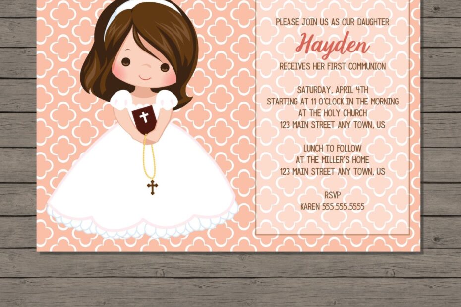 Printable First Communion Invitations
