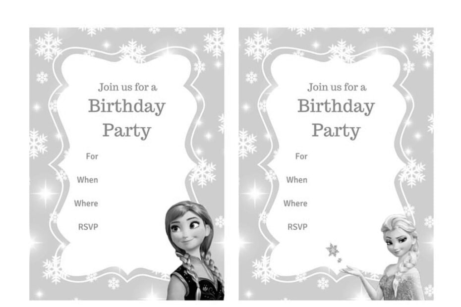 Printable Frozen Birthday Invitations Free Download And Print For You
