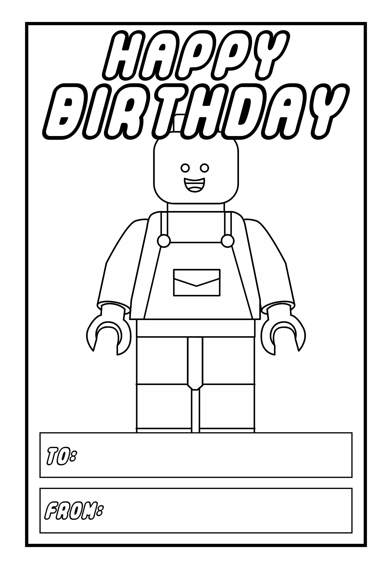 Printable Lego Birthday Cards Free