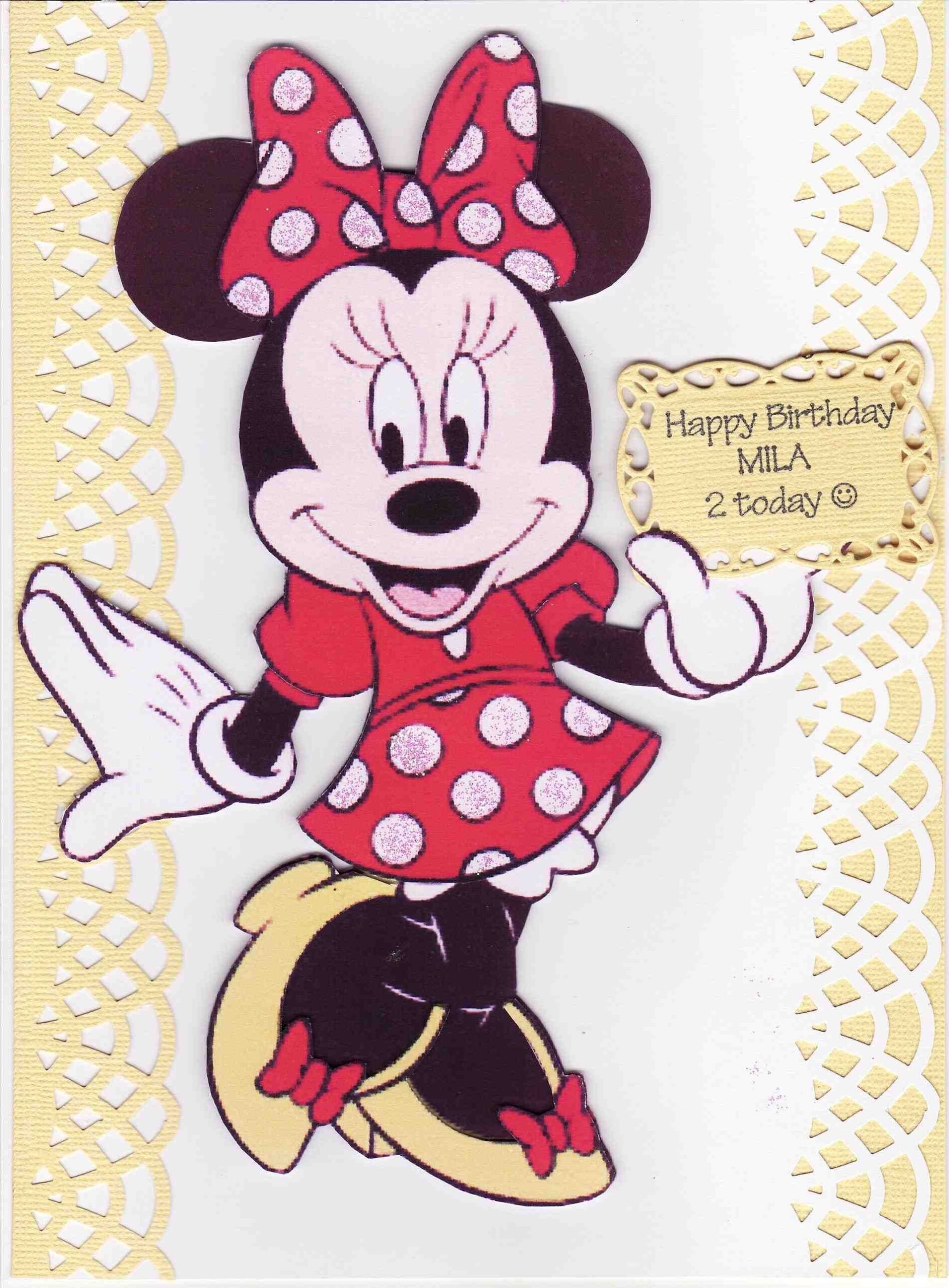 Printable Minnie Mouse Birthday Card Printable Word Searches