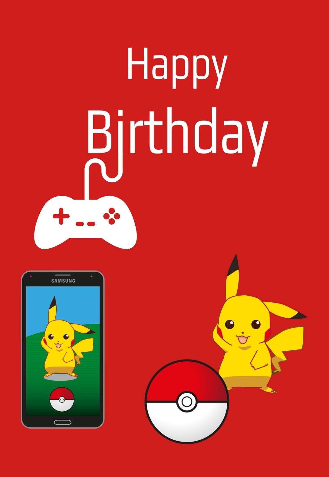 Printable Pokemon Birthday Cards PRINTBIRTHDAY CARDS