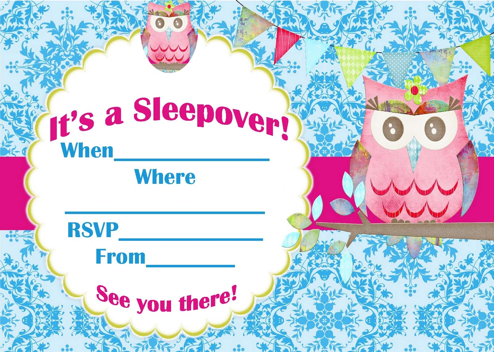 Printable Sleepover Invitations