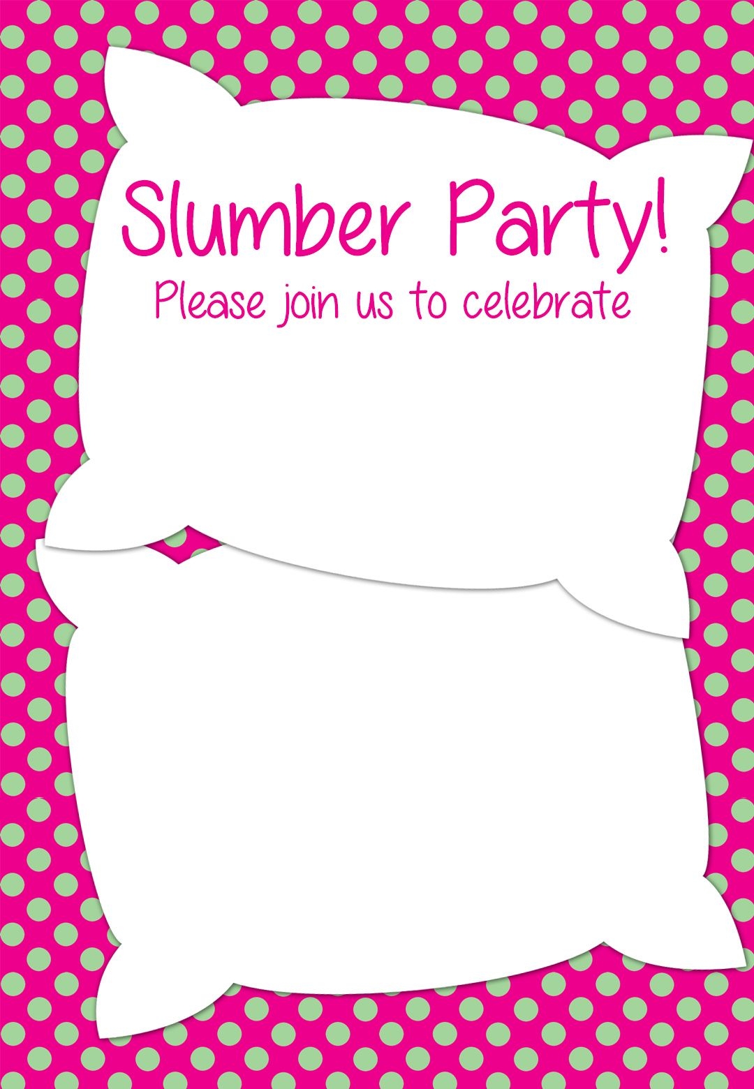Printable Sleepover Invitations Printable Templates