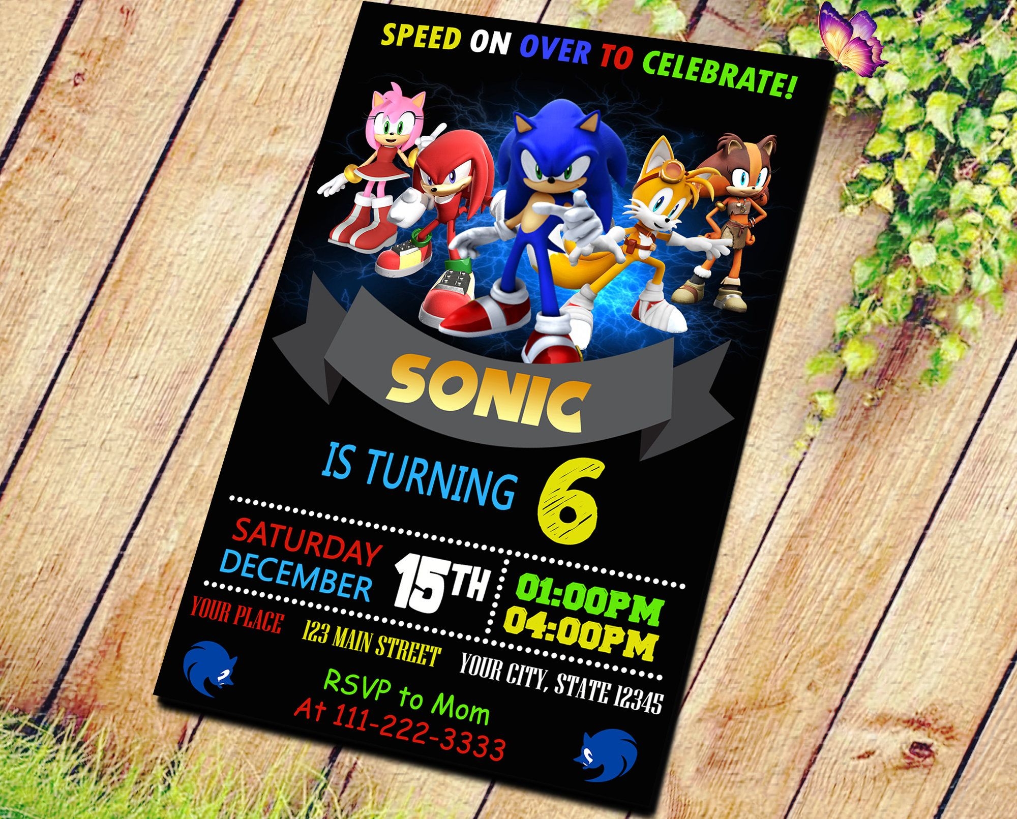 Printable Sonic Invitations Printable New Year Banners Printable Sonic Invitations Printable New Year Banners
