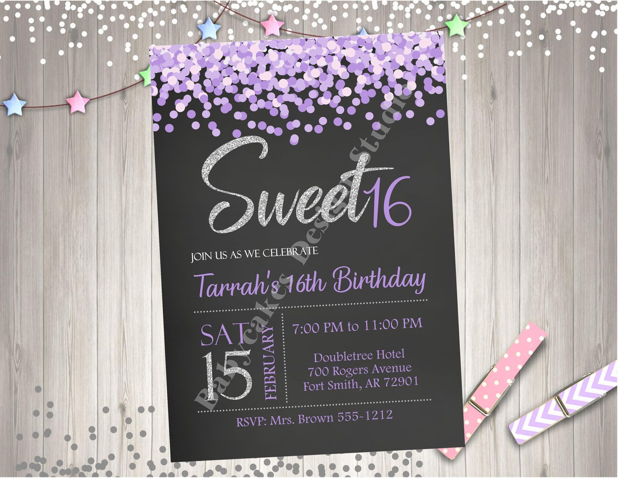 Printable Sweet Sixteen Invitations Printable Calendars AT A GLANCE