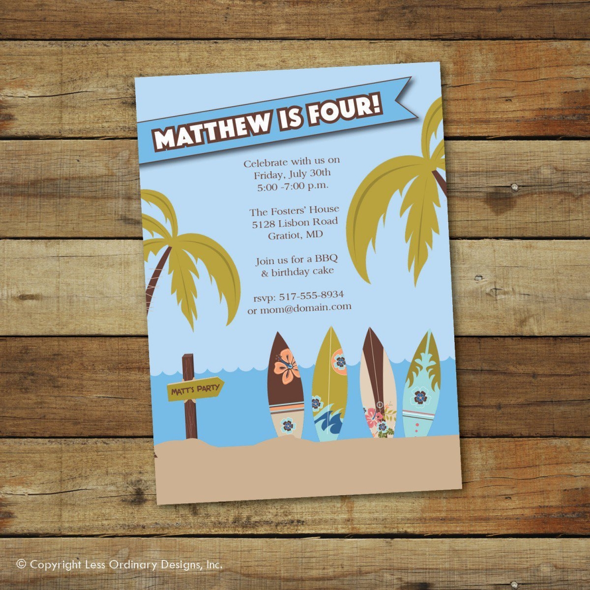 Printable Swim Party Invitations