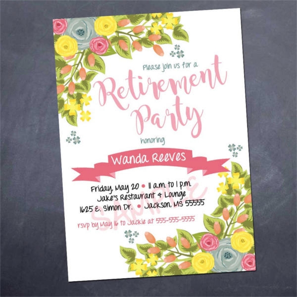 Retirement Party Invitations Images Free Infoupdate