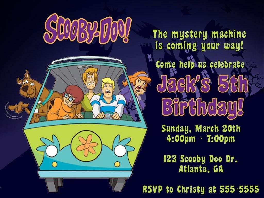 Scooby Doo Invitation Free
