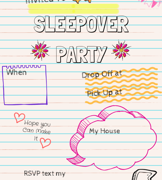 Sleepover Invitations Printable Printable New Year Banners
