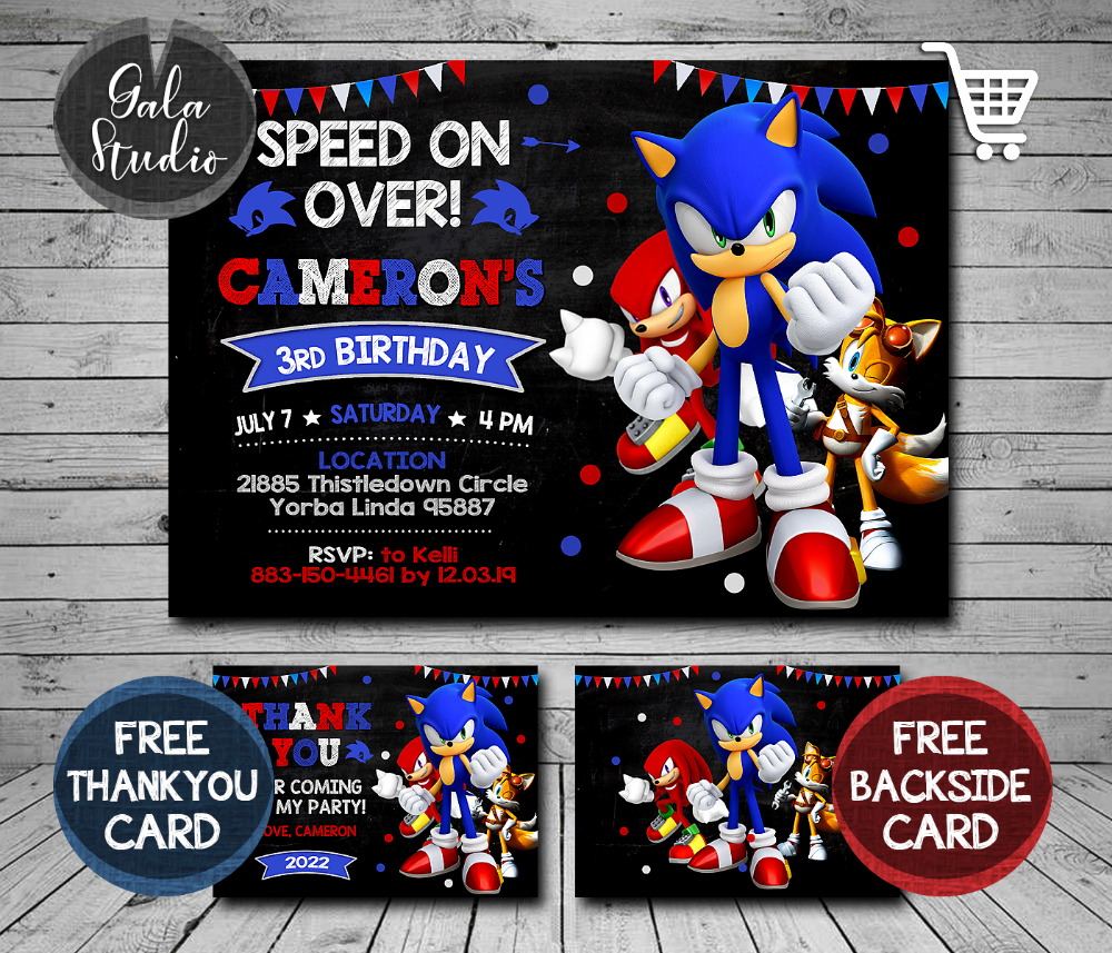 Sonic Invitation Sonic Birthday My Son Birthday Birthday Diy I Party 