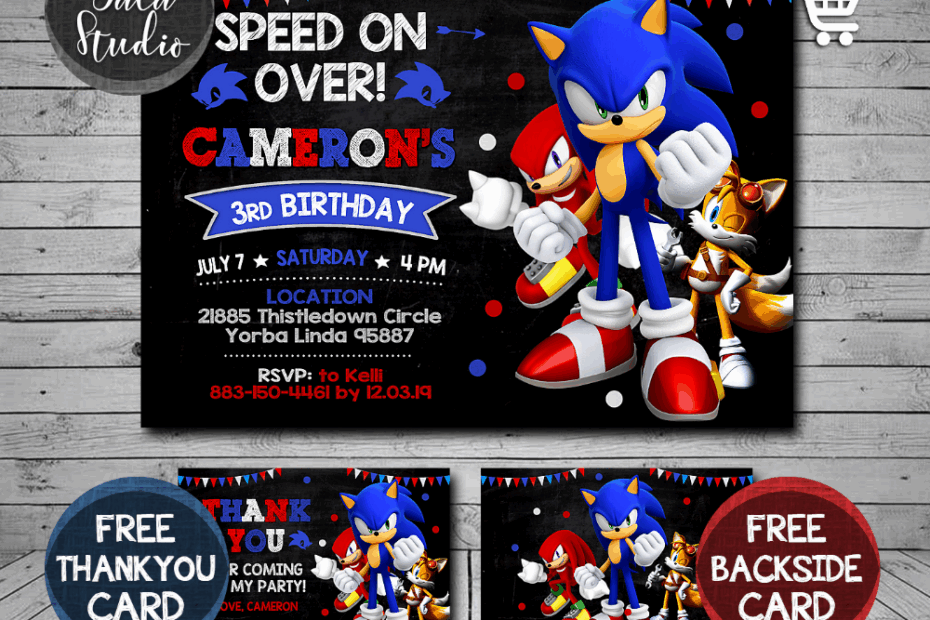 Sonic Invitation Sonic Birthday My Son Birthday Birthday Diy I Party