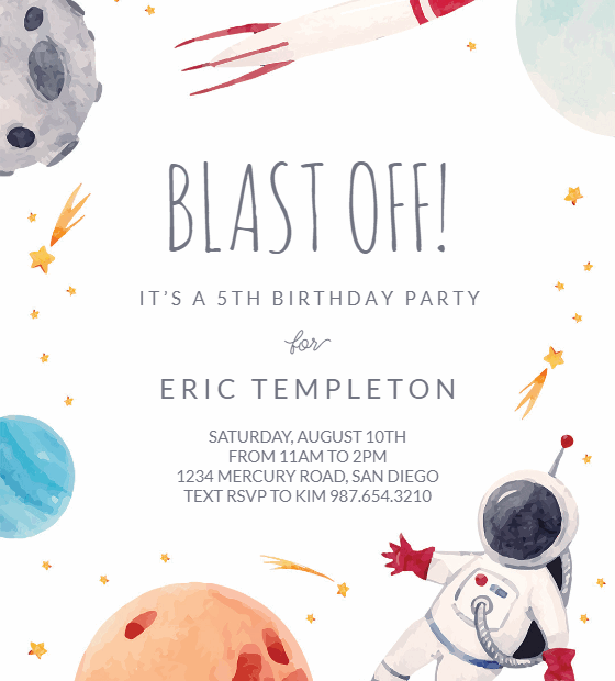 Space Birthday Invitations Free Printable Printable Word Searches
