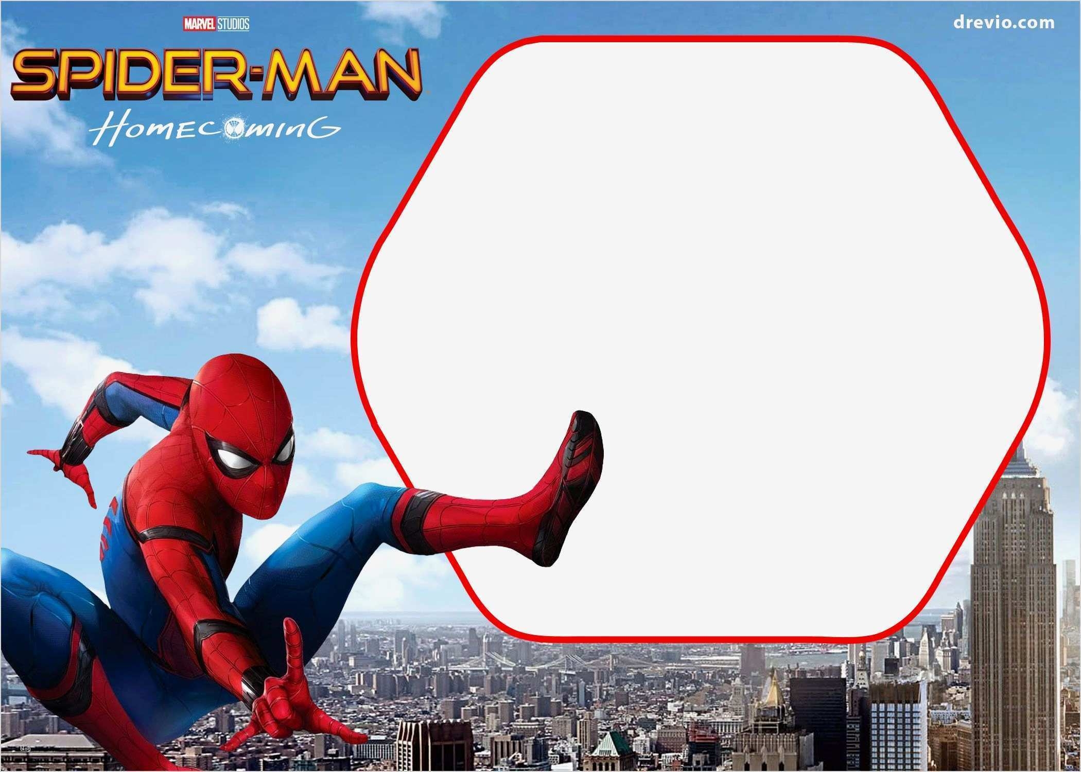 SpiderMan Birthday Invitation Template