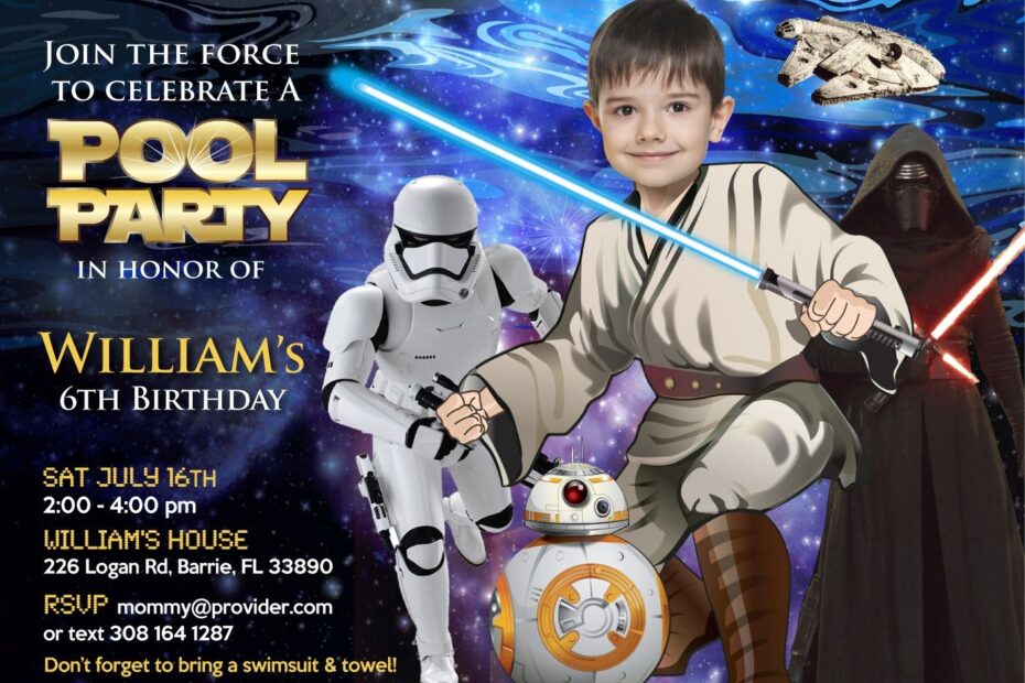 Star Wars Splash Party Star Wars Barbecue Party Jedi Pool Party
