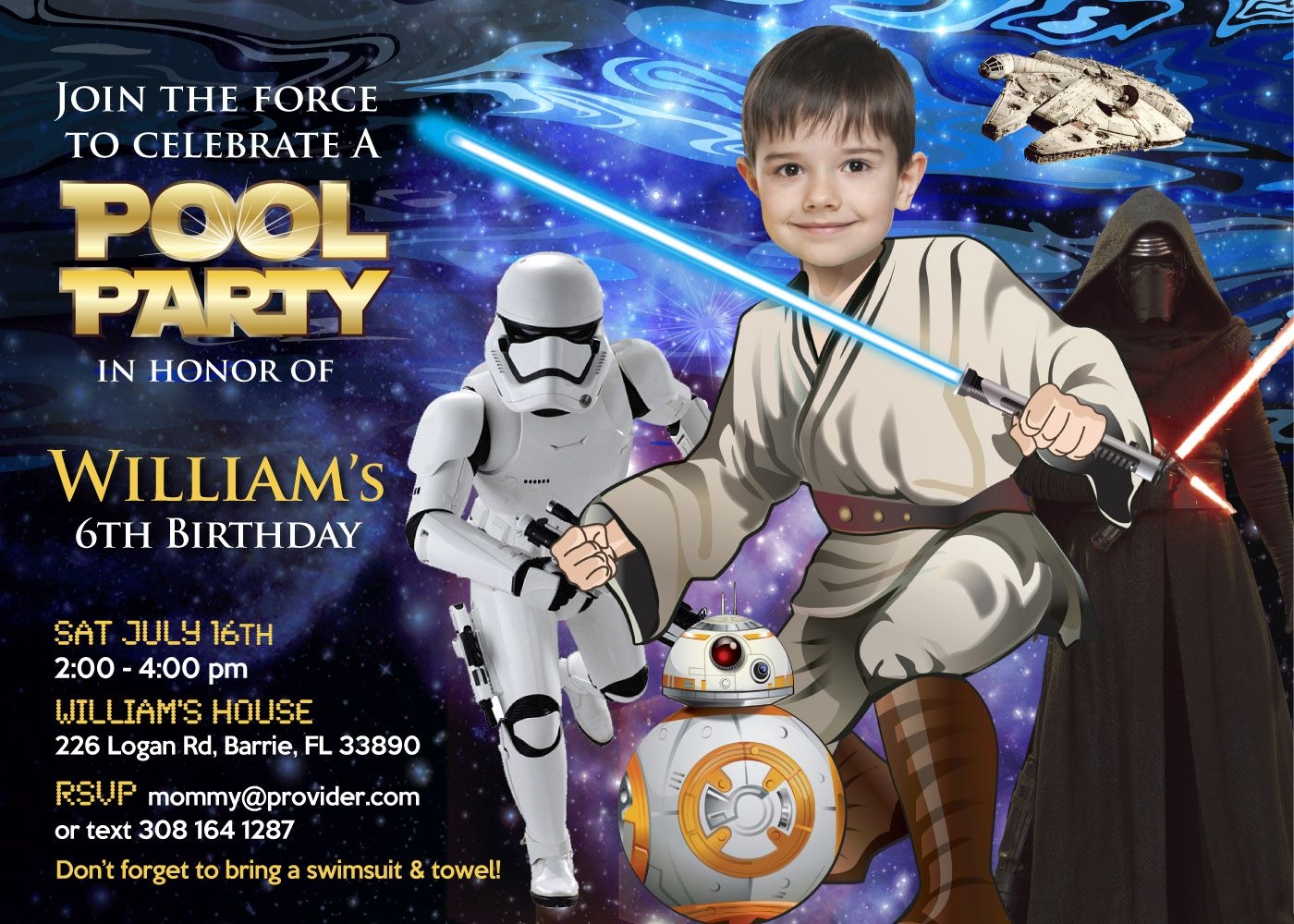 Star Wars Splash Party Star Wars Barbecue Party Jedi Pool Party 