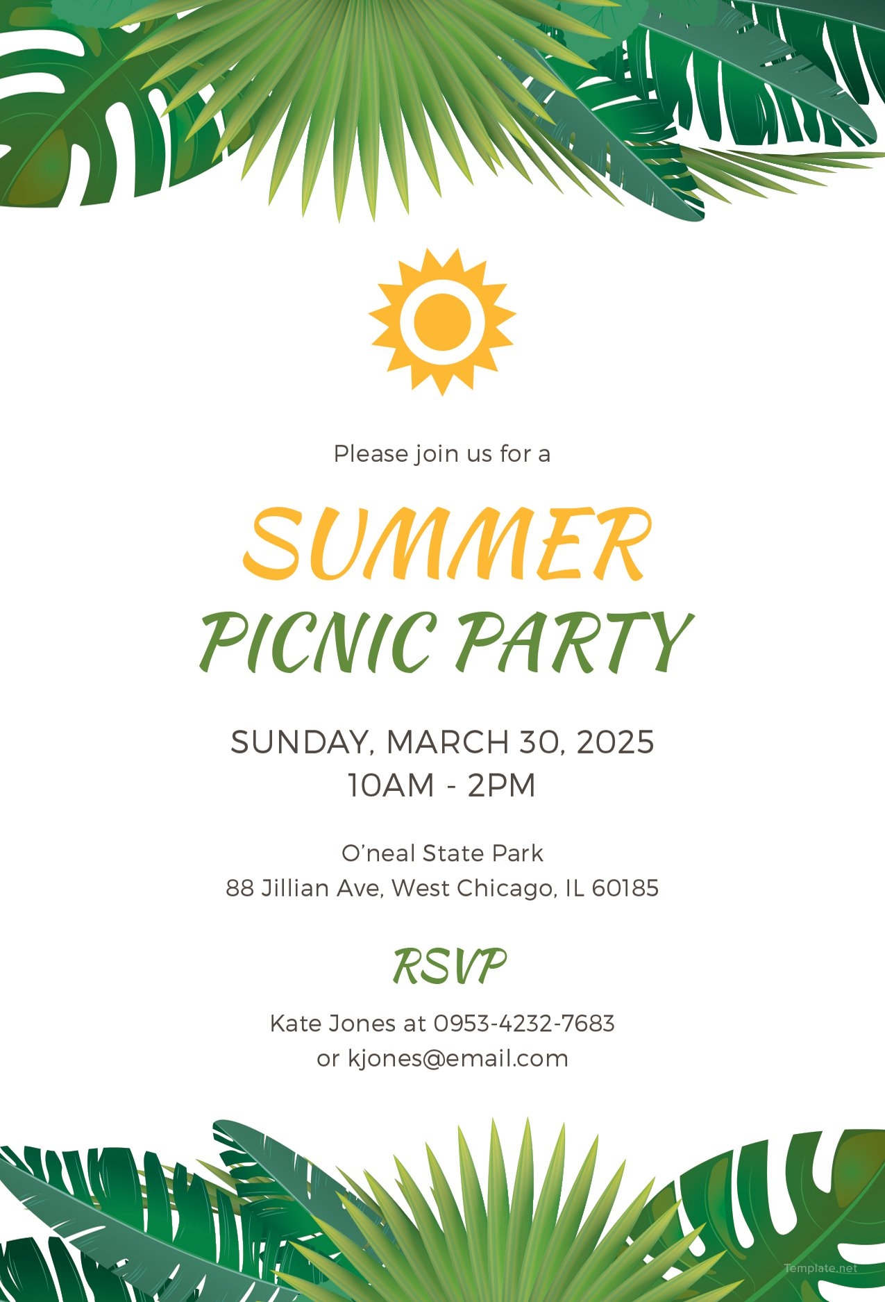 Summer Party Invite Template
