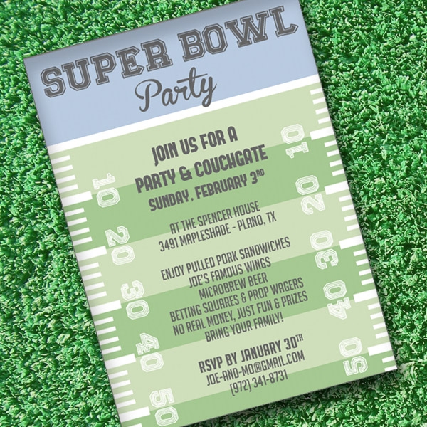 Super Bowl Invitation Template Download Print