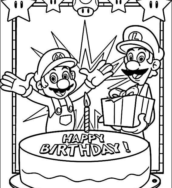 Super Mario Printable Birthday Card Printable Word Searches