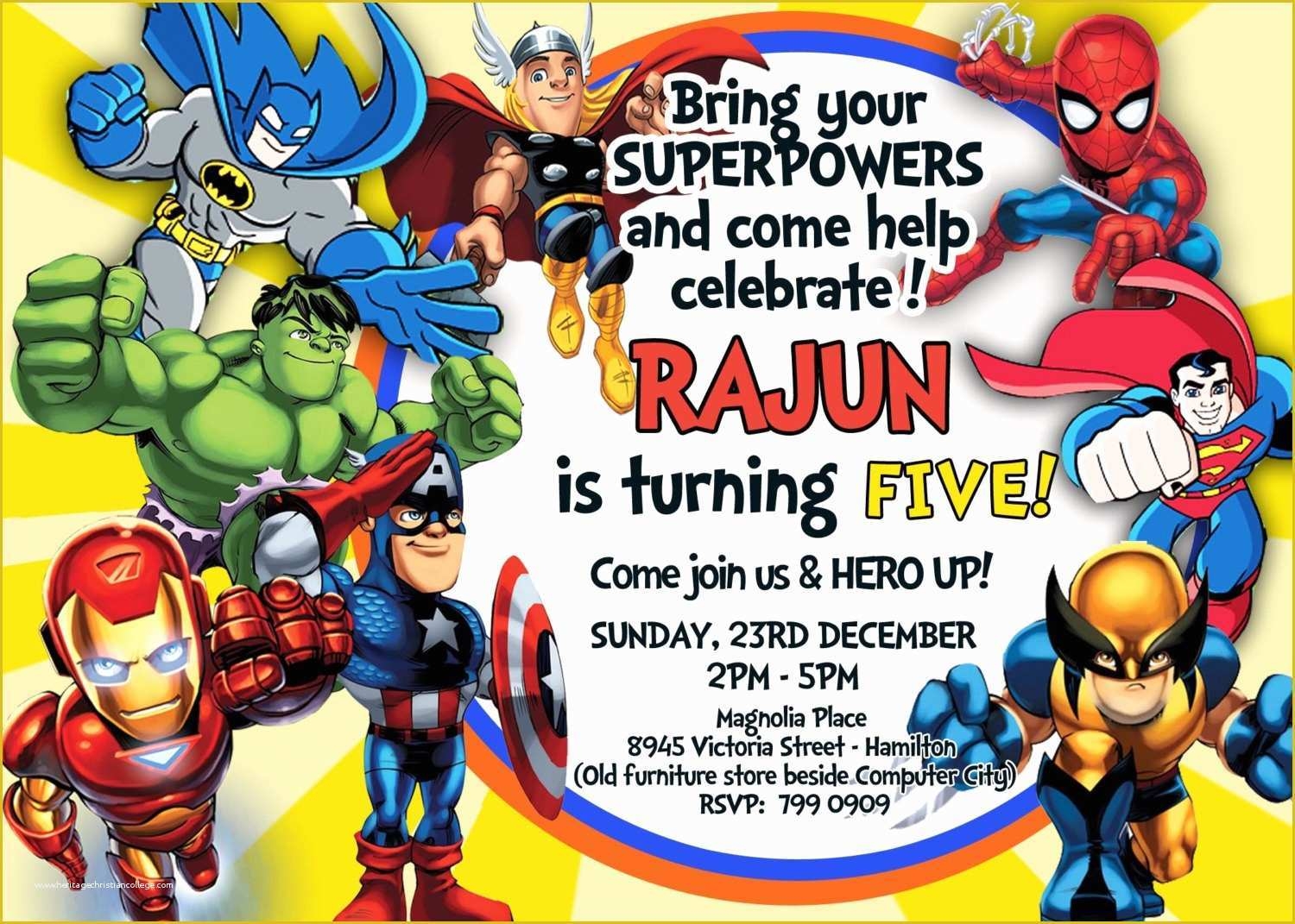 Superhero Invitation Template Free Of Superhero Birthday Invitations 