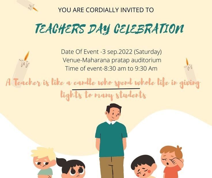Teachers Day Invitation Card design Teachers Day Card Teacher Cards