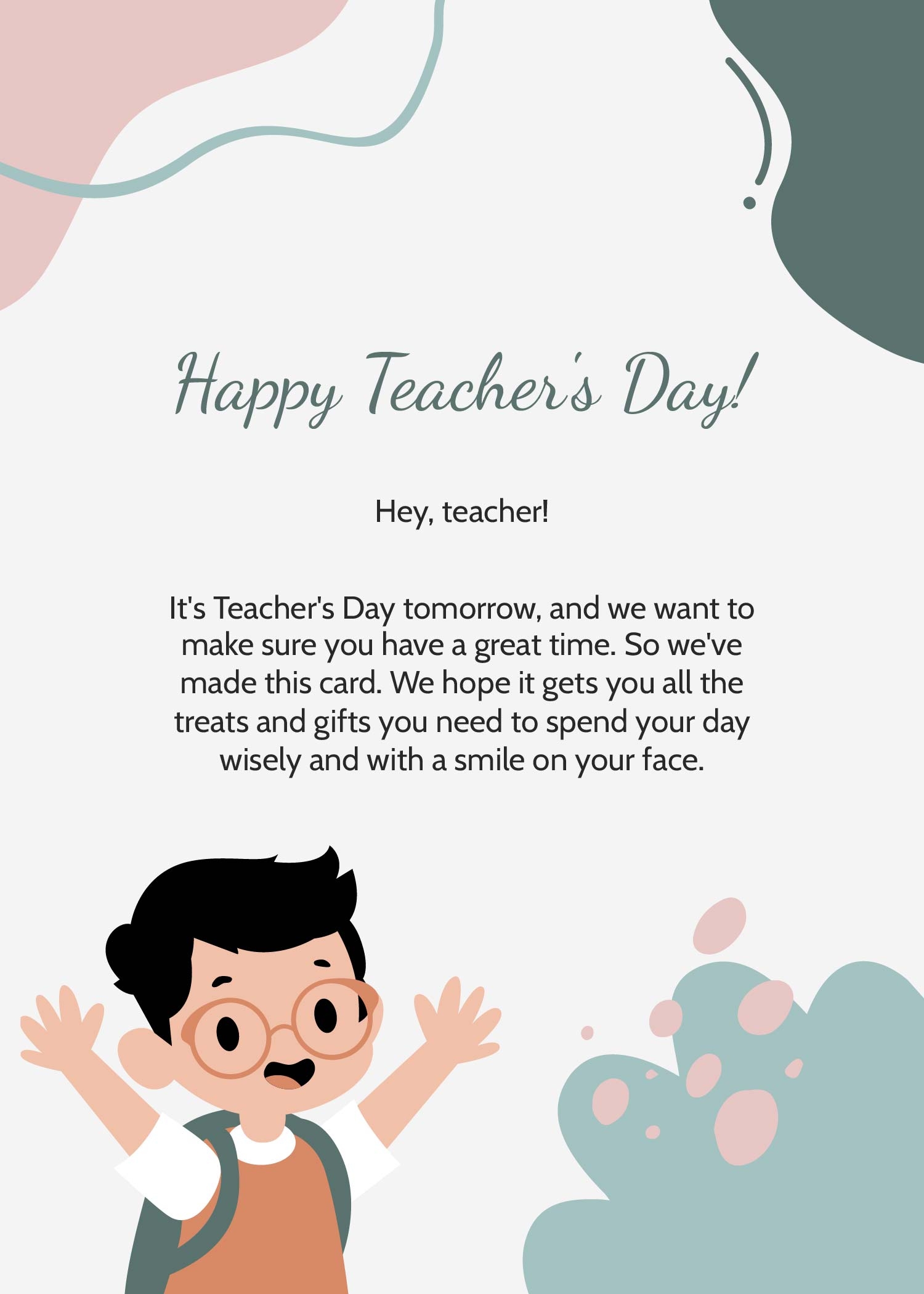 Teachers Day Invitation Card