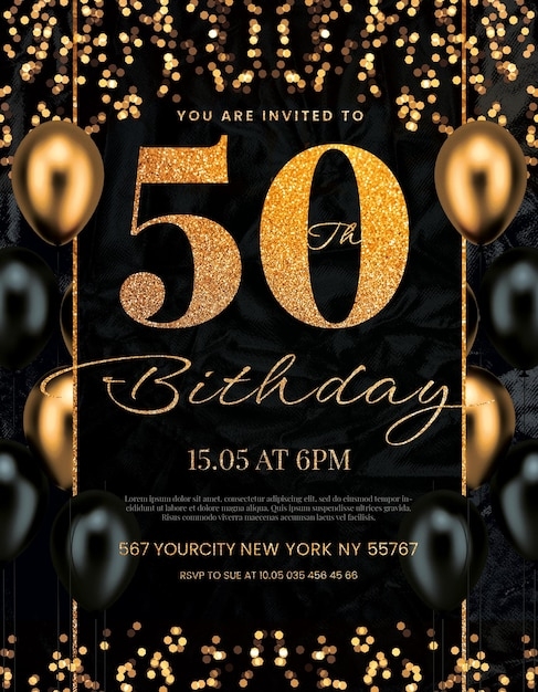 Template 50th Birthday Invitations Free Printable Pdf Infoupdate