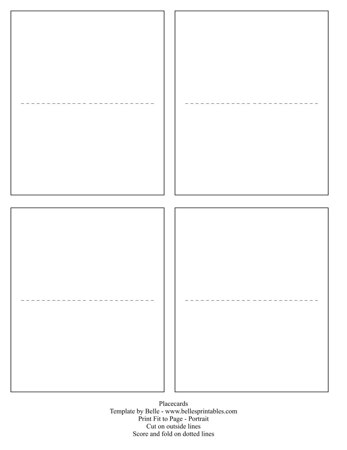 Template Word Downloadable Free Printable Place Card Template 