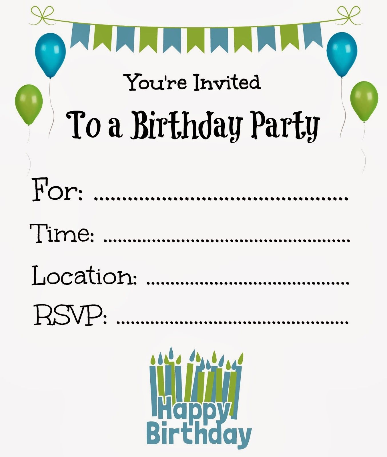 The Best Free Printable Birthday Invitation Maker Home Family Style 