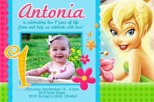 Tinkerbell Invitation Card