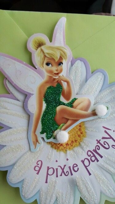 Tinkerbell Invitation Card Tinkerbell Invitations Invitation Cards 