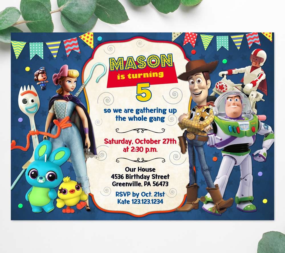 Toy Story Invitations Editable Templates Online Free Demo
