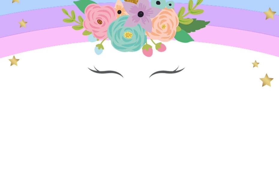 Unicorn Blank Invitation Template Cards Design Templates