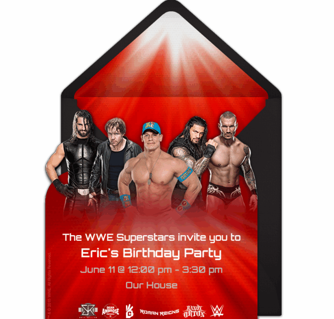 Wwe Birthday Invitations Template Free Dev onallcylinders