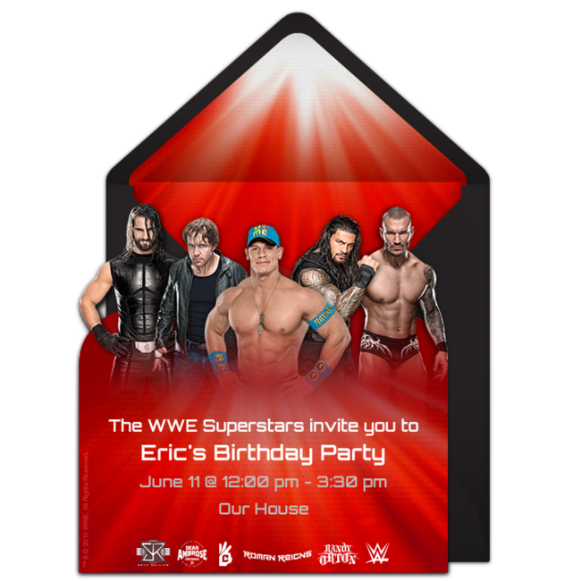 Wwe Birthday Invitations Template Free Dev onallcylinders